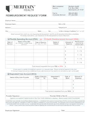 Meritain Health Reimbursement Request Form