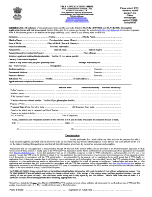 India Visa Application Form