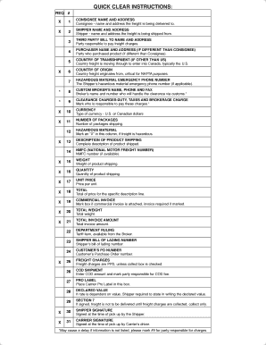 Canada Customs Invoice Form
