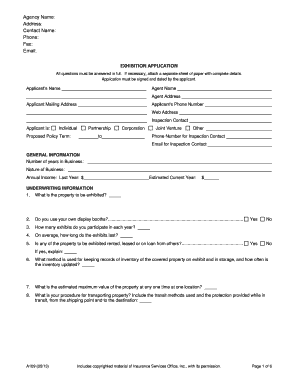 Exhibition Application Form