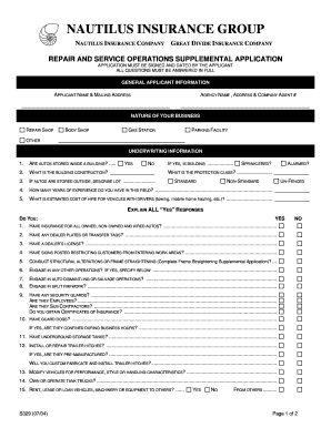 Nautilus Insurance Repair Shop Application