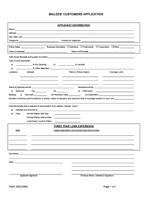 Bailees Customers Application