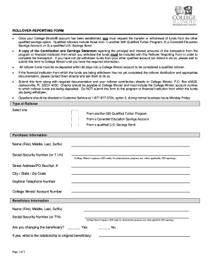 Rollover Reporting Form