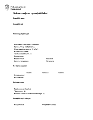 Norwegian Project Grant Application Form