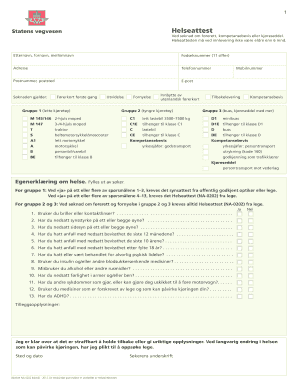 Norwegian Driver's Medical Certificate