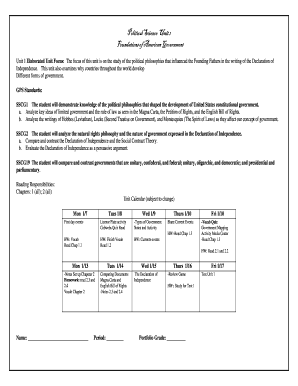 American Government Unit 1 Study Guide