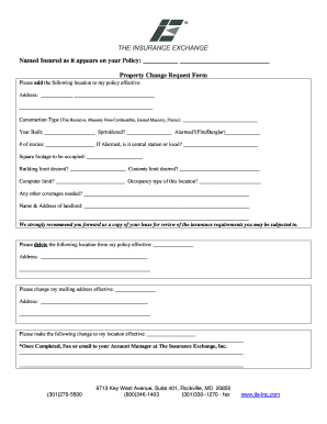 Property Change Request Form