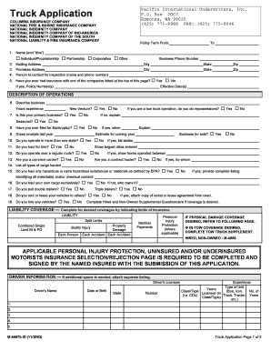 Truck Insurance Application