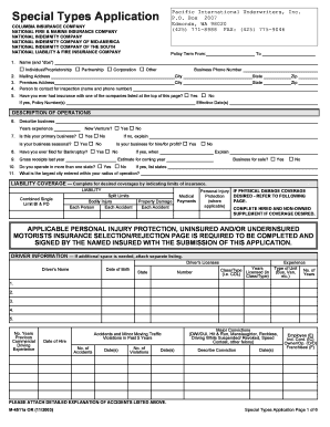 Special Types Application