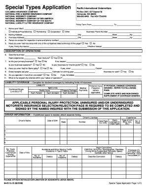Special Types Application