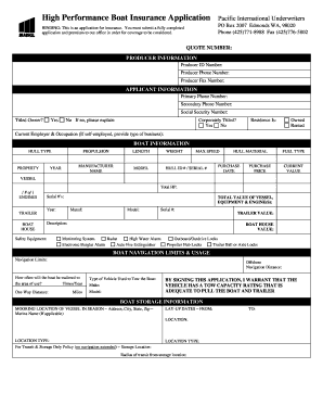 High Performance Boat Insurance Application