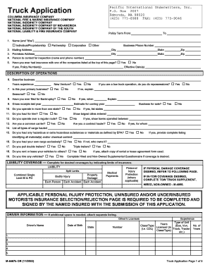 Truck Insurance Application