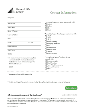 Life Insurance Agent Registration Form