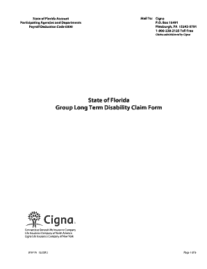 State of Florida Group Long Term Disability Claim Form