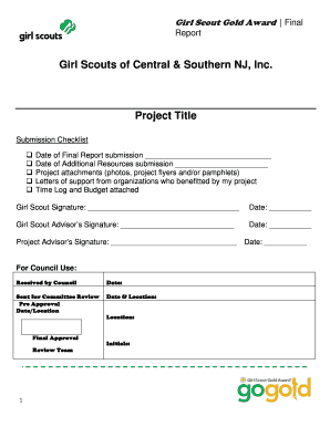 Girl Scout Gold Award Final Report