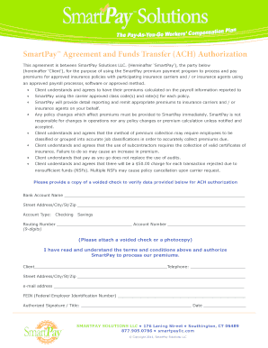 SmartPay Workers’ Compensation Agreement