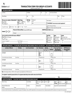 EmblemHealth Transaction Form