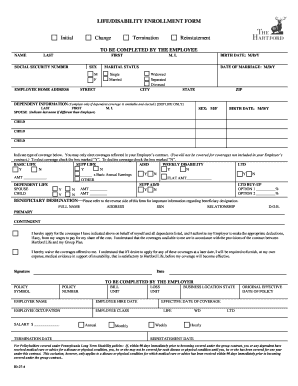 Life/Disability Enrollment Form