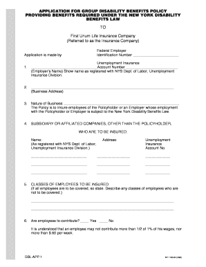 New York Disability Benefits Application