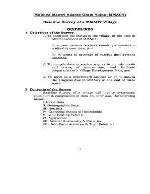 Mukhya Mantri Adarsh Gram Yojna Baseline Survey