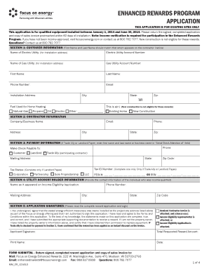 Wisconsin Enhanced Rewards Program Application