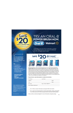 Oral-B $20 Rebate Form