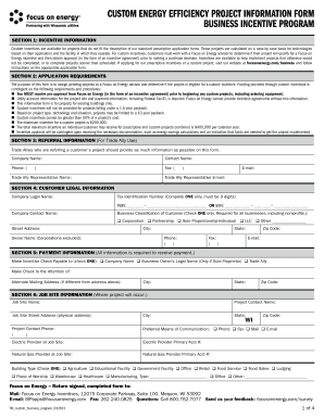 Custom Energy Efficiency Project Information Form