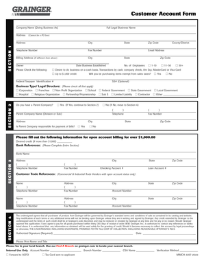 Customer Account Form