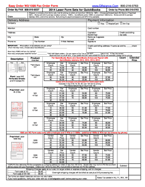 QuickBooks W2/1099 Form Order Form