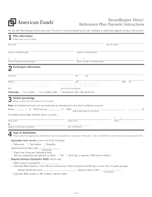 Retirement Plan Payment Instructions