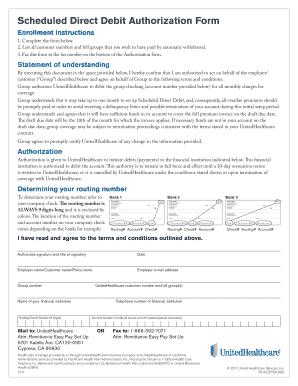 Scheduled Direct Debit Authorization Form