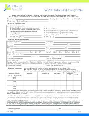 Dental and Vision Employee Enrollment Form