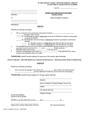 Complaint for Tenant Eviction