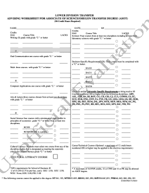 Oregon Transfer Degree in Business Requirements