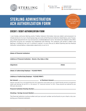 ACH Authorization Form