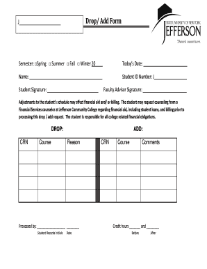 Drop Add Form