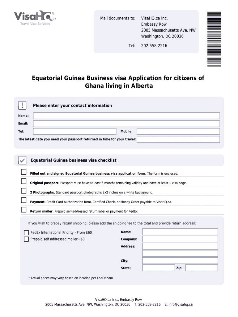 Fillable Online Equatorial Guinea Visa Application For Citizens Of Ghana Fax Email Print PdfFiller Fillable Online Equatorial Guinea Visa Application For Citizens Of Ghana Fax Email Print PdfFiller