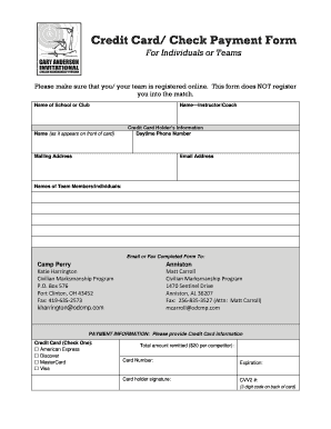 Credit Card Payment Form