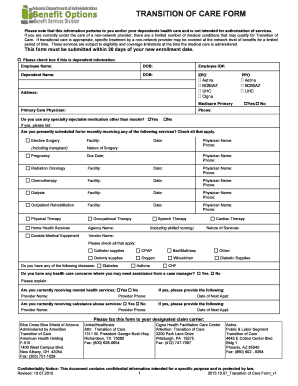 Transition of Care Form