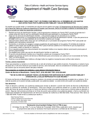 Formulario de Elegibilidad Retroactiva del Programa Family PACT