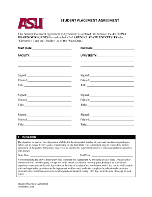 Student Placement Agreement