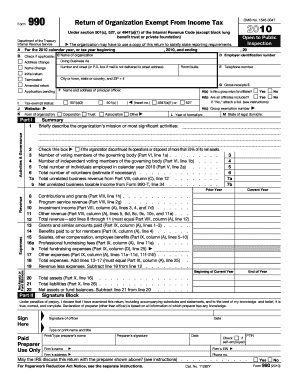 Form 990 Return of Organization Exempt From Income Tax