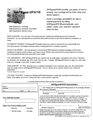 SAFEguardPAY Authorization Form
