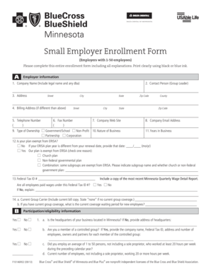 Small Employer Health Insurance Enrollment Form