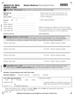 Medco Mail Order Form