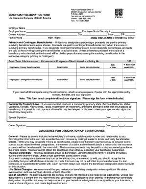 Beneficiary Designation Form