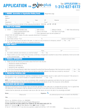 Event Insurance Application Form