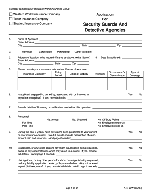 Western World Insurance Group Security Guard Application