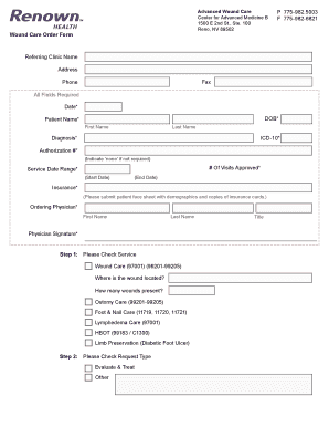 Advanced Wound Care Authorization Form