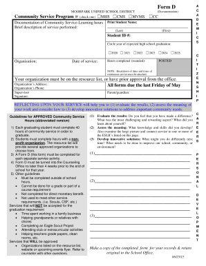 Community Service Documentation Form